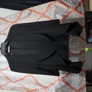 Fits as an XL, Black, Lightweight Thin 3/4 Sleeve Open Front Blazer